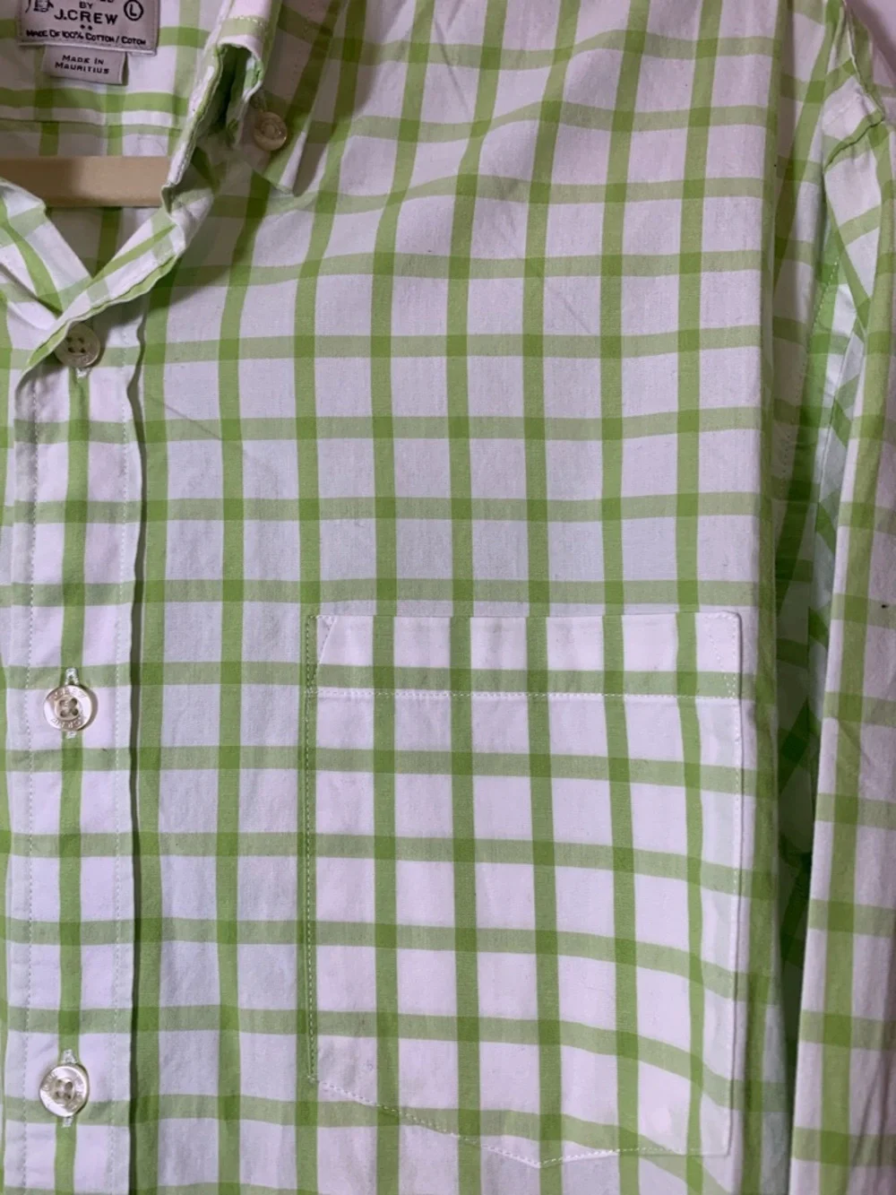 J.Crew Quality Woven Shirt Mens L Green